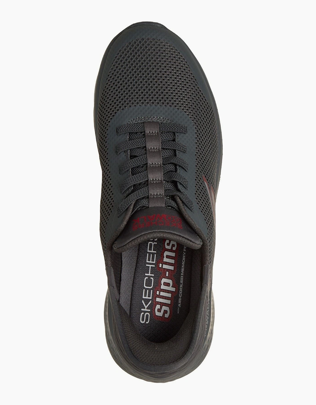 Skechers GO WALK Flex Hands Up Textile Men's DARK GREY Trainers