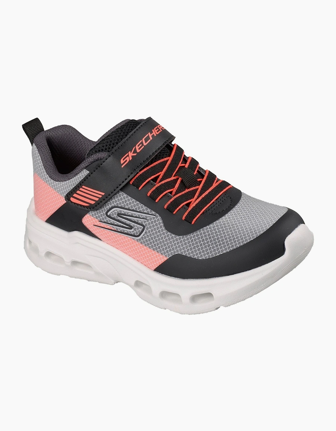 Skechers Boy's Skechers Glide-Step Drift Zorzox Textile Black & White/Orange Trainers
