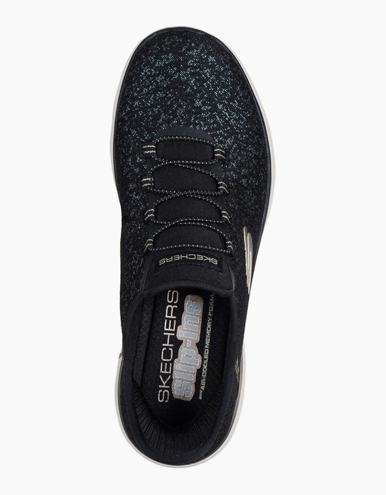Skechers Summits Lunar Glow Textile Women's Black/Gold Trainers