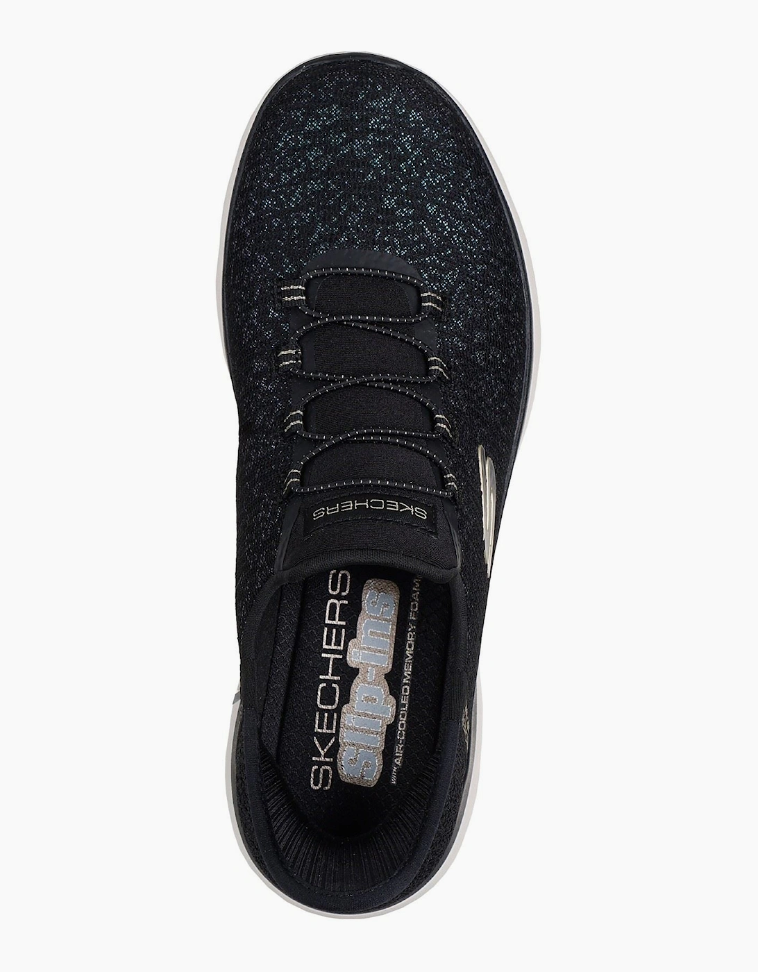 Skechers Summits Lunar Glow Textile Women's Black/Gold Trainers