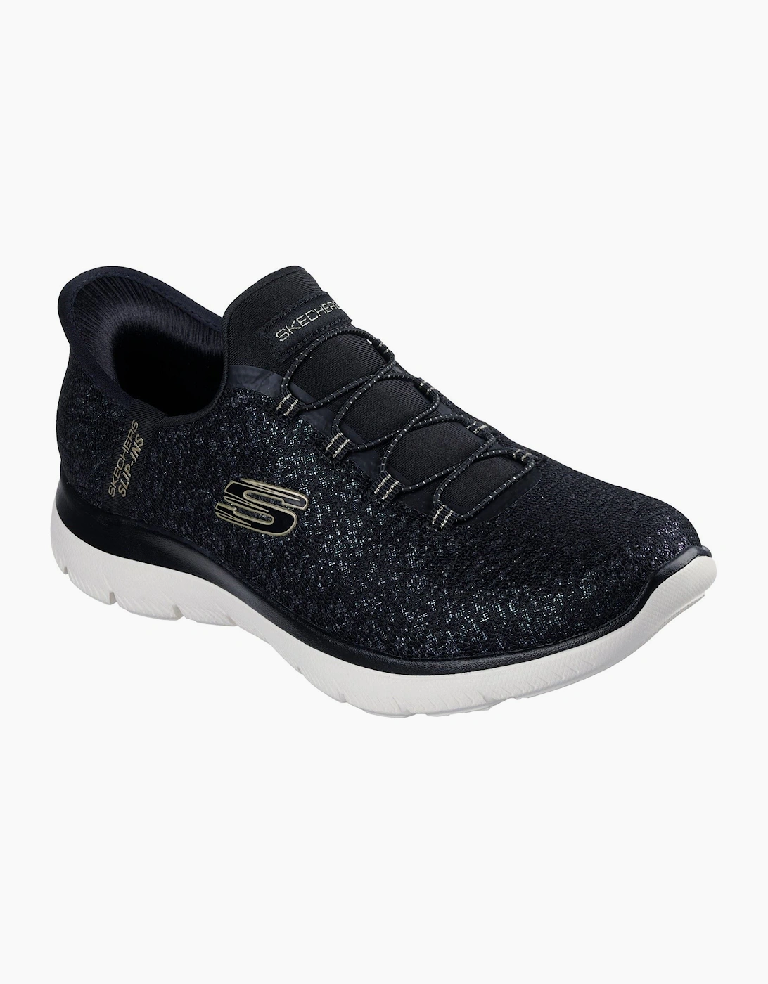 Skechers Summits Lunar Glow Textile Women's Black/Gold Trainers