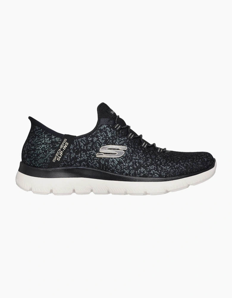 Skechers Summits Lunar Glow Textile Women's Black/Gold Trainers
