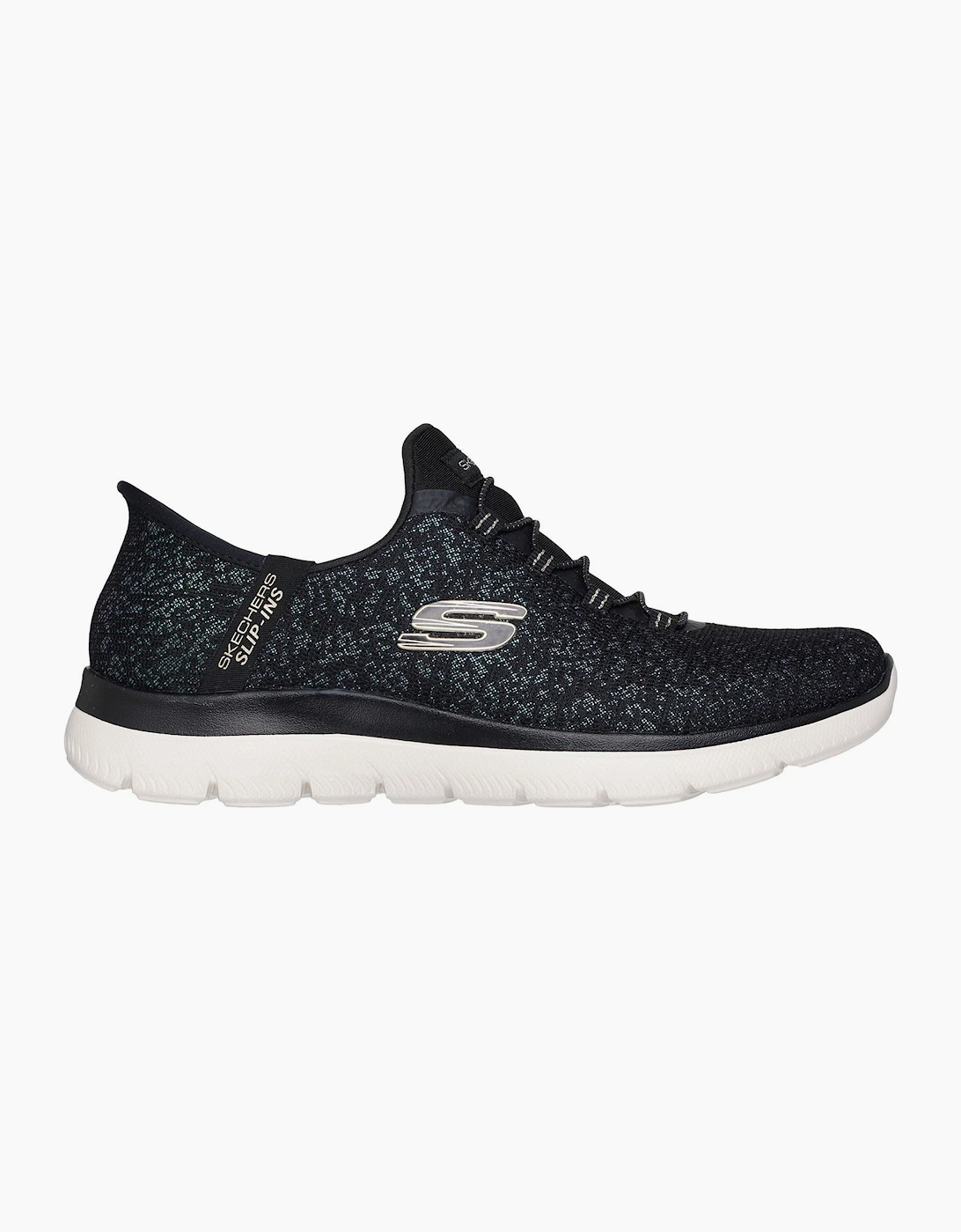 Skechers Summits Lunar Glow Textile Women's Black/Gold Trainers