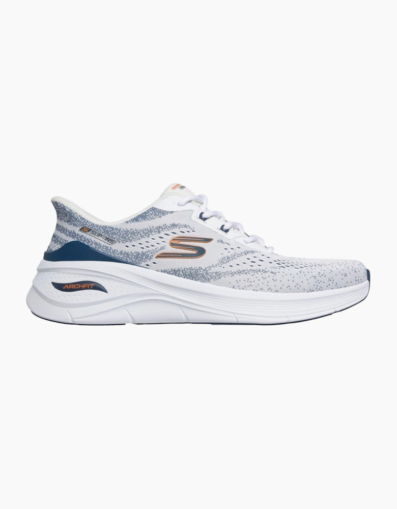 Skechers Arch Fit 3.0 Textile Men's White Mesh/Tpu/Navy Trim Trainers