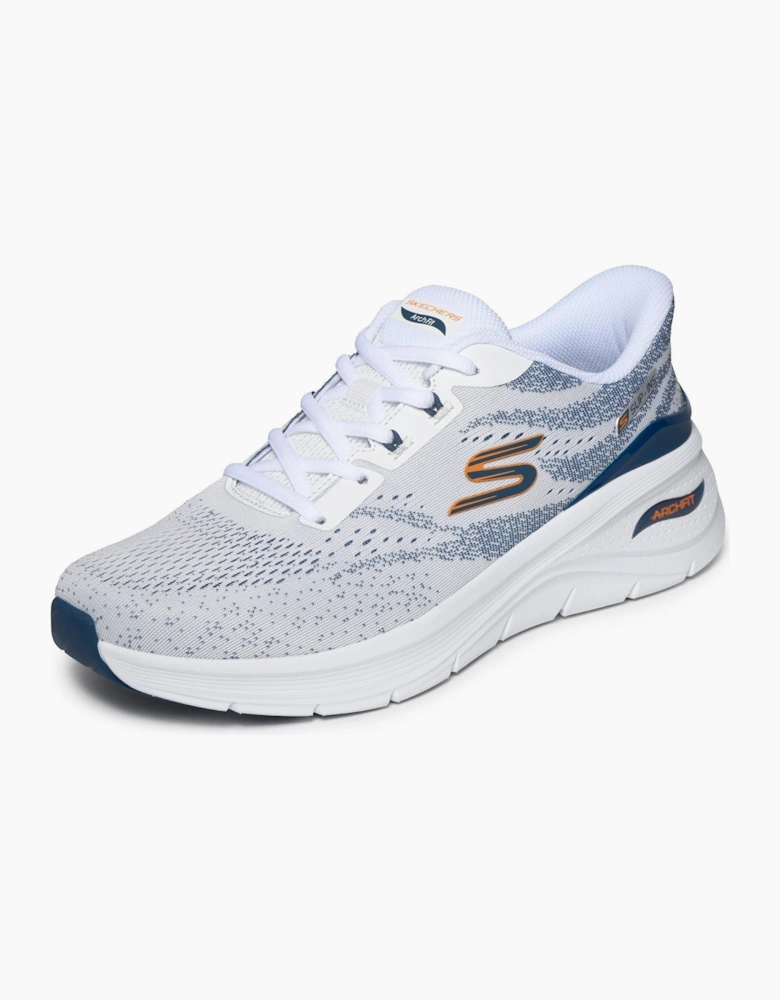 Skechers Arch Fit 3.0 Textile Men's White Mesh/Tpu/Navy Trim Trainers