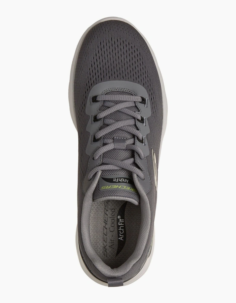Skechers Arch Fit Summits Kravel Textile Men's Charcoal Mesh/Lime Trim Trainers