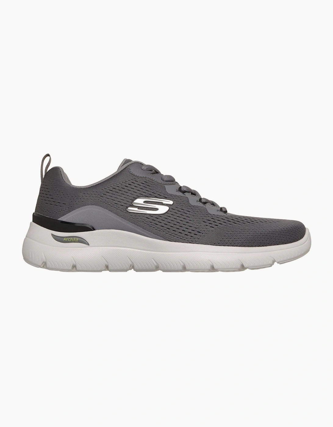 Skechers Arch Fit Summits Kravel Textile Men's Charcoal Mesh/Lime Trim Trainers