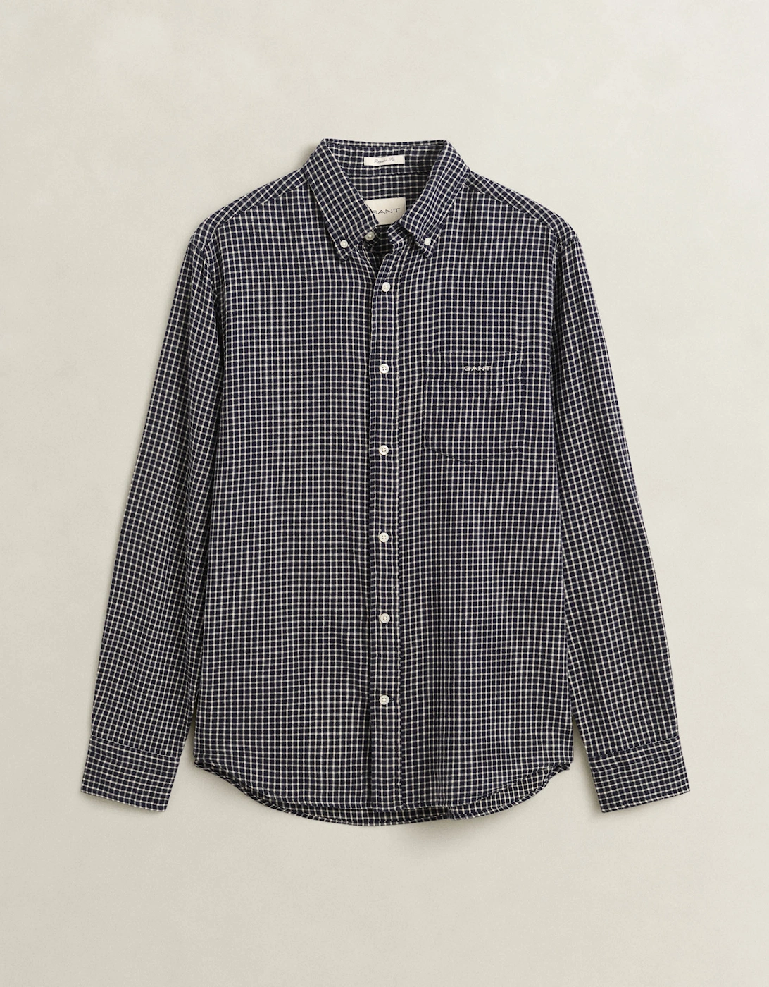 Gant Men's GANT Mens Regular Fit Windblown Flannel Check Shirt - 433 Evening Blue - Navy