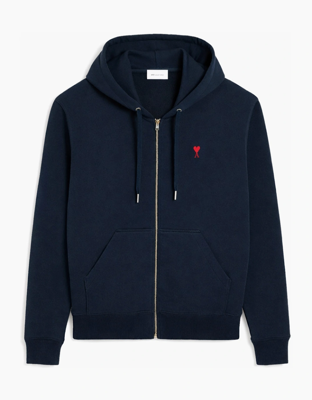 Men's Navy Ami Paris de Coeur Zipped Hoodie