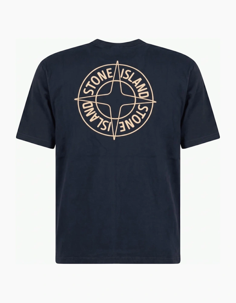 Stone Island Compass-Print Crewneck T-Shirt in Navy