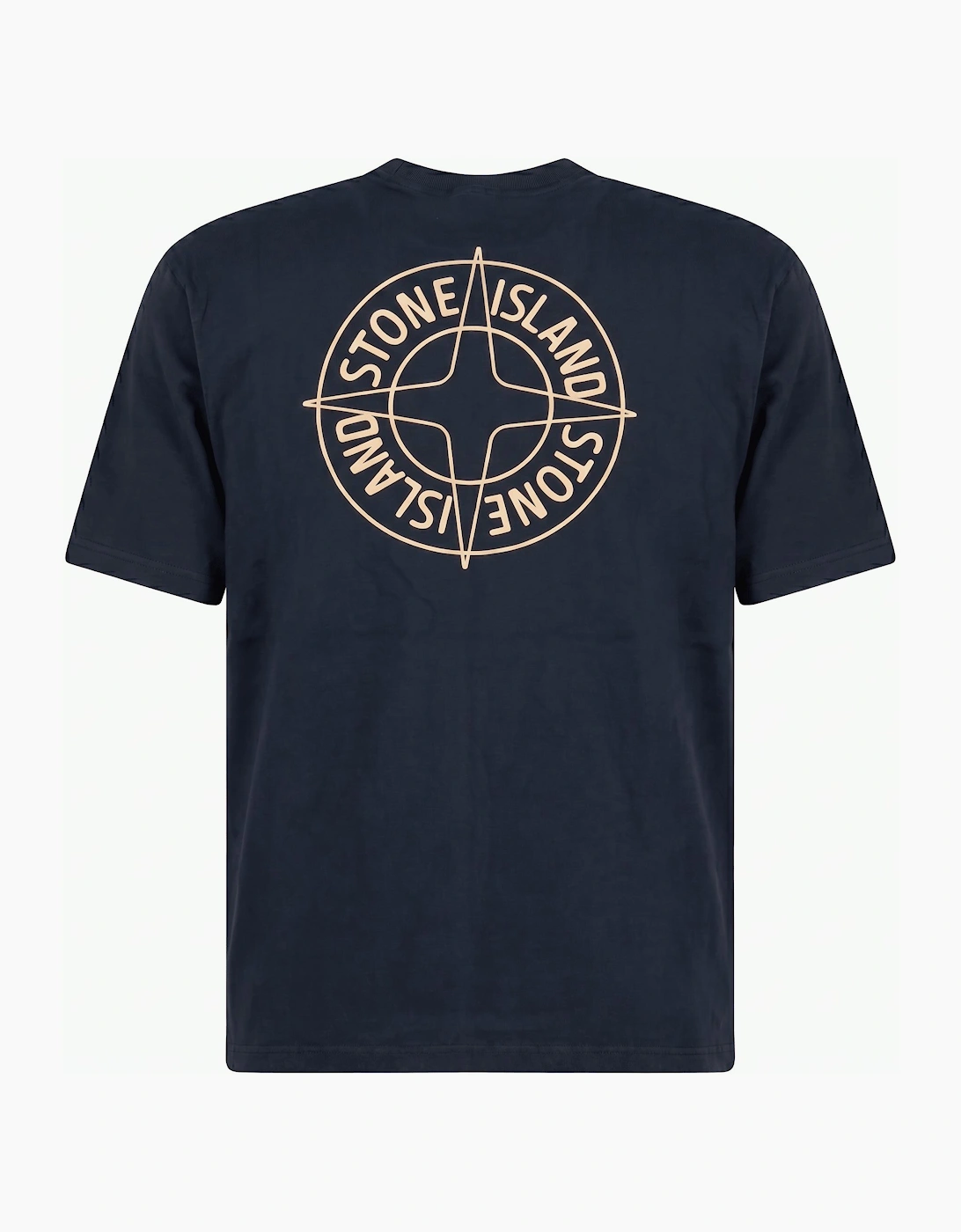 Stone Island Compass-Print Crewneck T-Shirt in Navy
