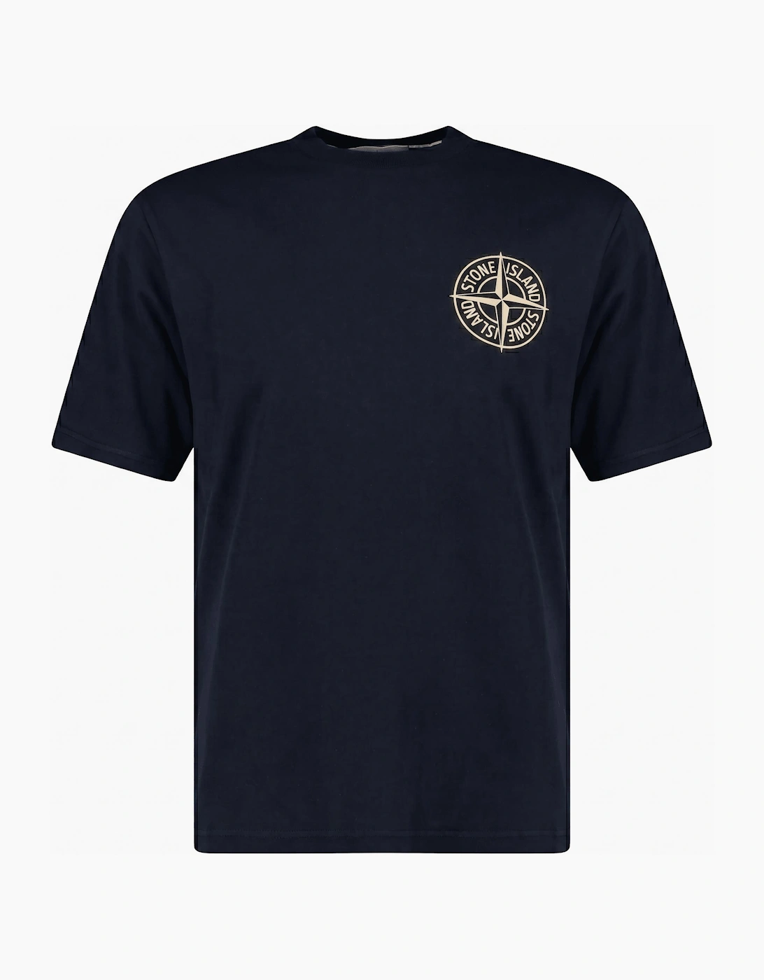 Stone Island Compass-Print Crewneck T-Shirt in Navy
