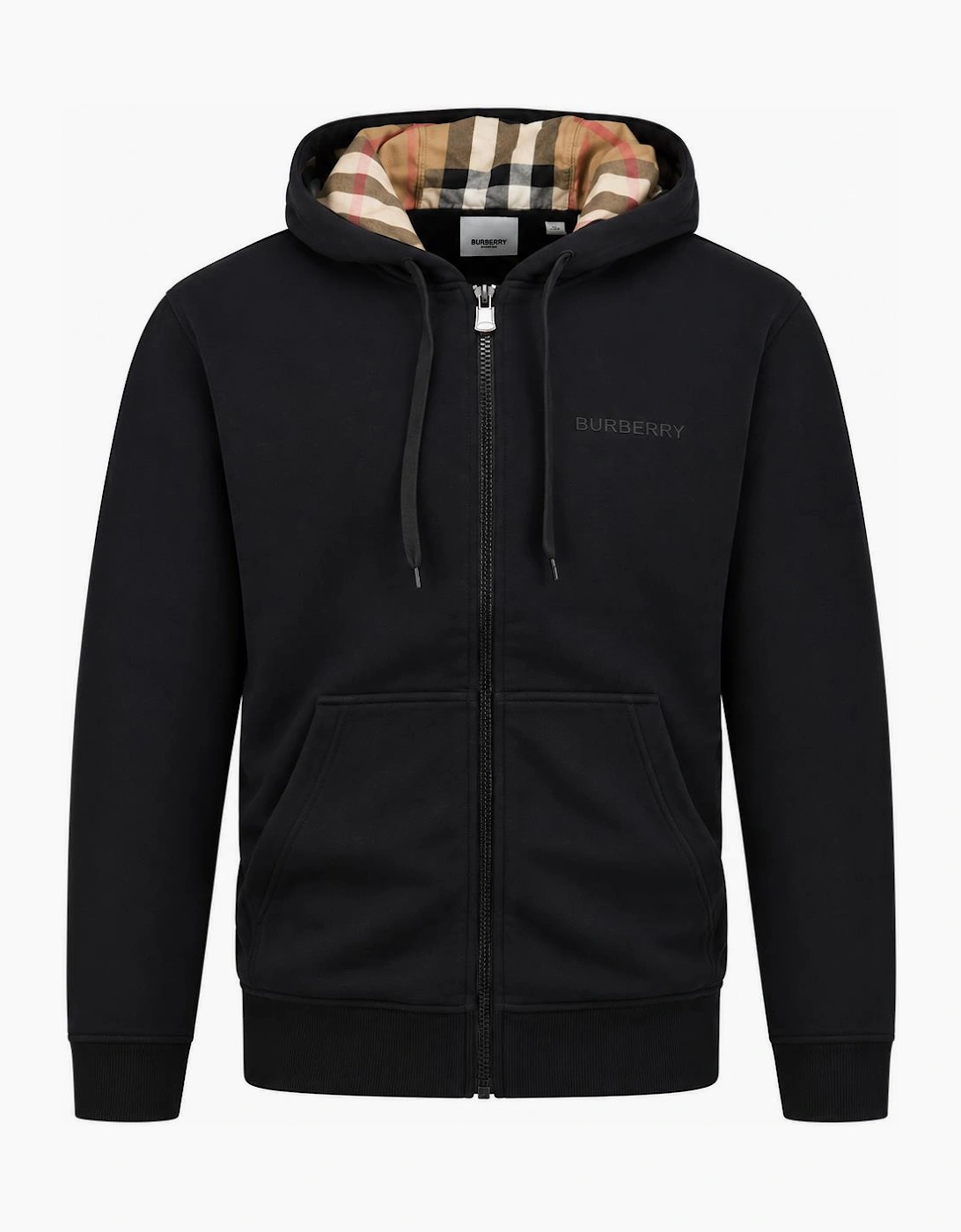 Burberry Men's Burberry Hove Check Hoodie Black