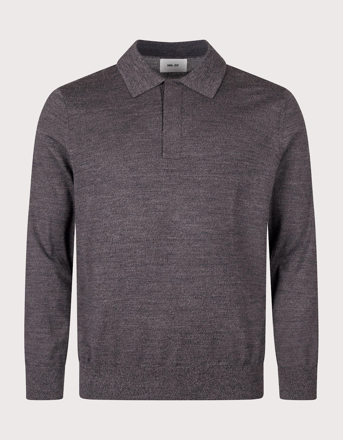 Emerson Long Sleeve Wool Knitted Polo Shirt