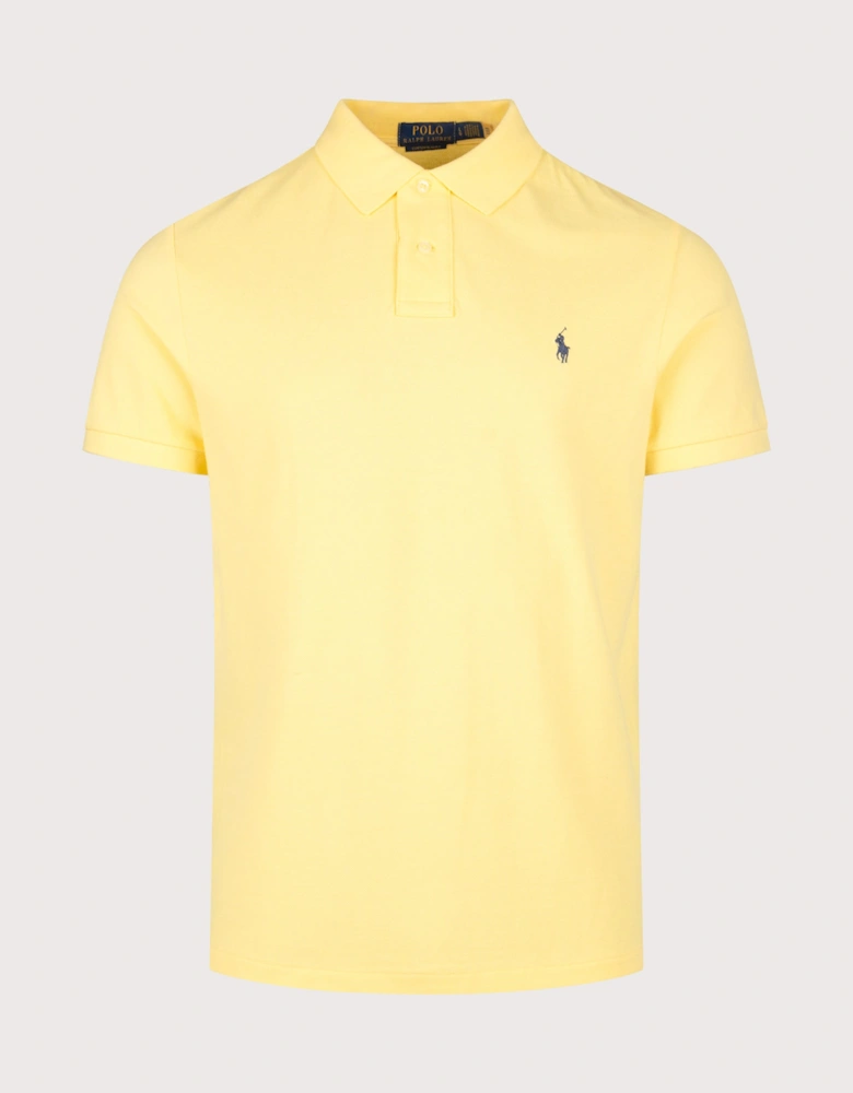 Custom Slim Fit Mesh Polo Shirt
