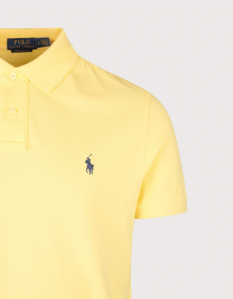 Custom Slim Fit Mesh Polo Shirt