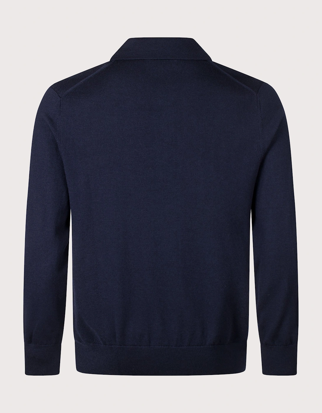 Emerson Long Sleeve Wool Knitted Polo Shirt