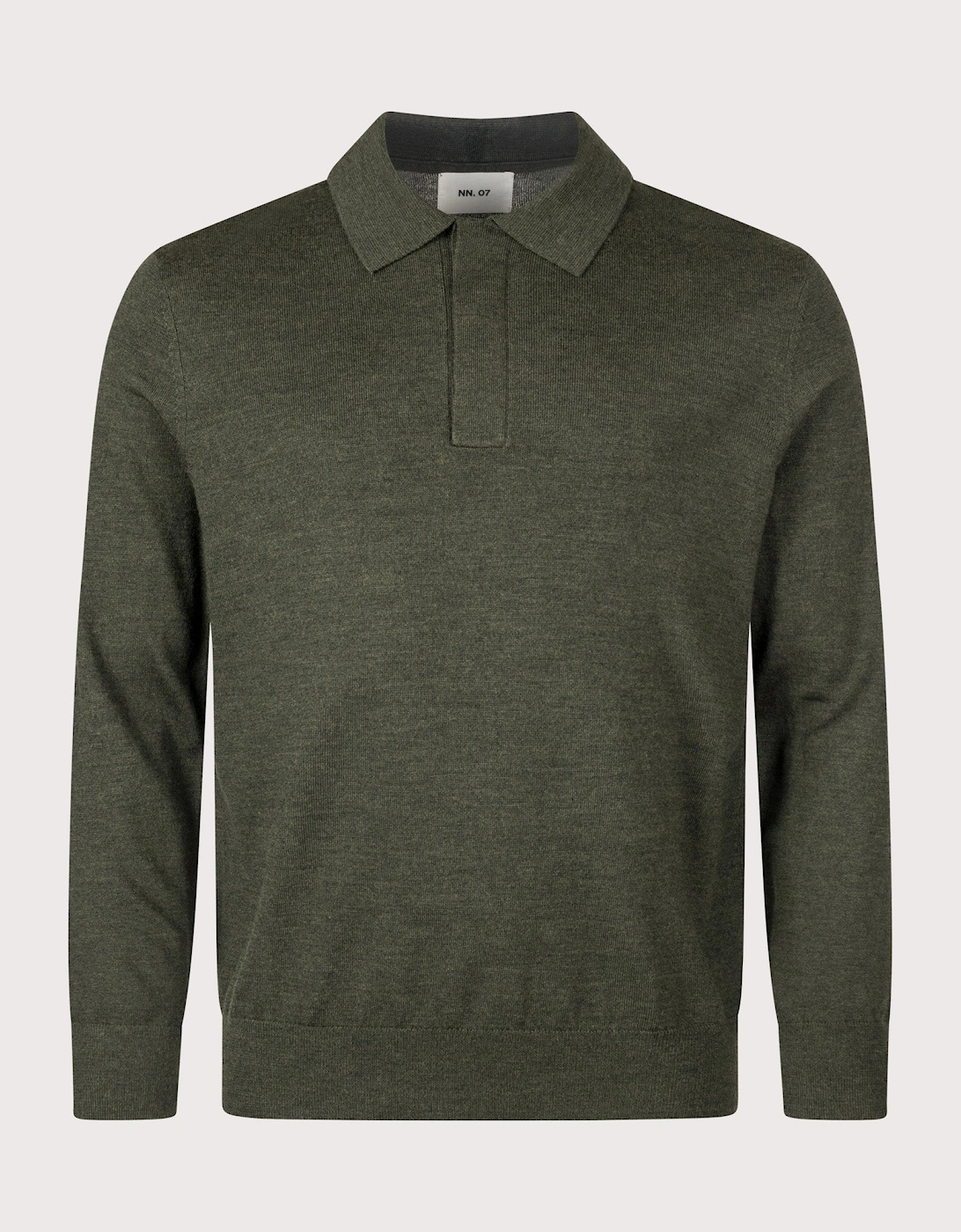 Emerson Long Sleeve Wool Knitted Polo Shirt
