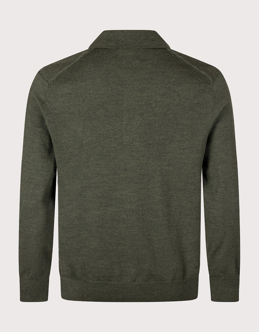 Emerson Long Sleeve Wool Knitted Polo Shirt