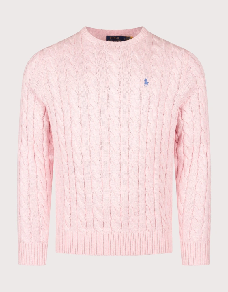 Regular Fit Cable Knit Cotton Jumper