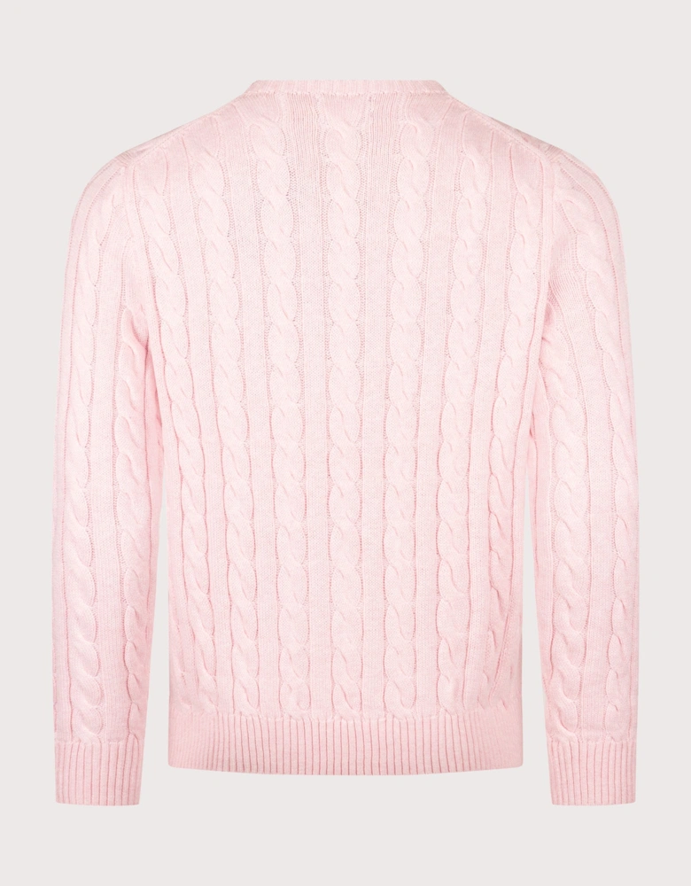 Regular Fit Cable Knit Cotton Jumper