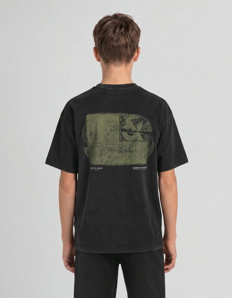 Half Tone Monogram Graphic T-Shirt