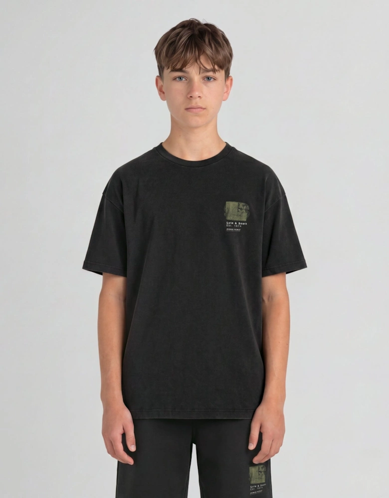 Half Tone Monogram Graphic T-Shirt