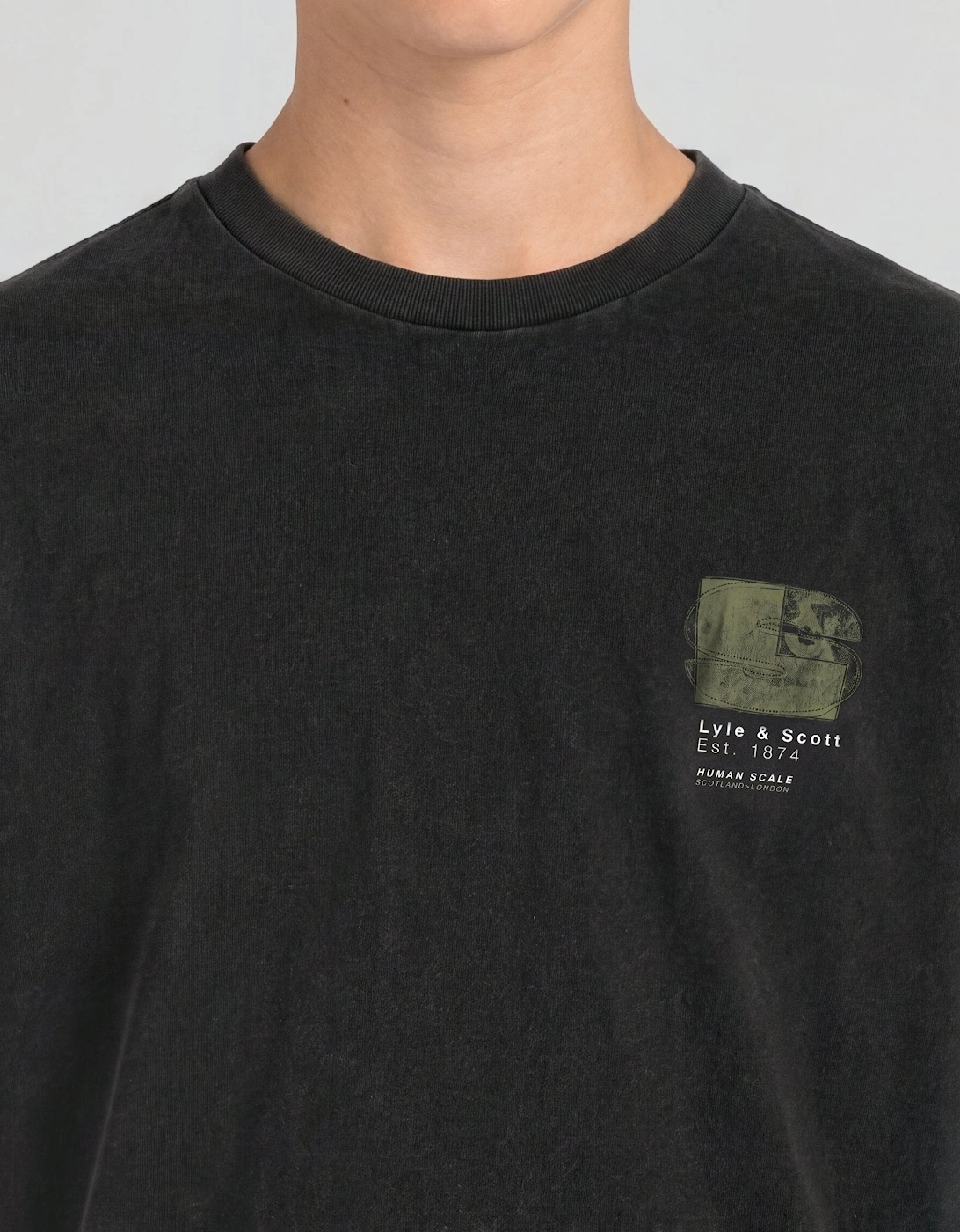 Half Tone Monogram Graphic T-Shirt