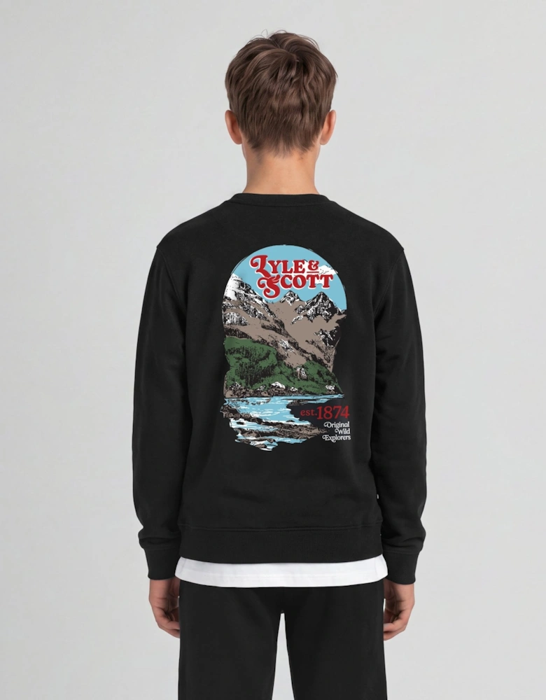 Landscape Graphic Crew Neck Sweatshirt
