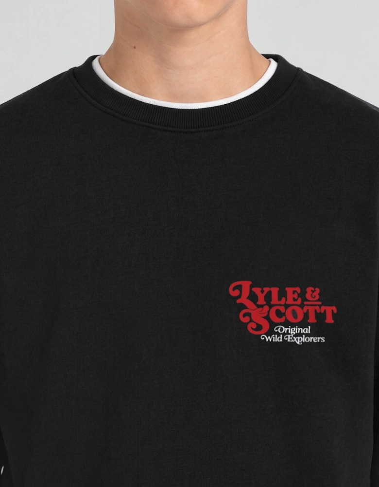 Landscape Graphic Crew Neck Sweatshirt