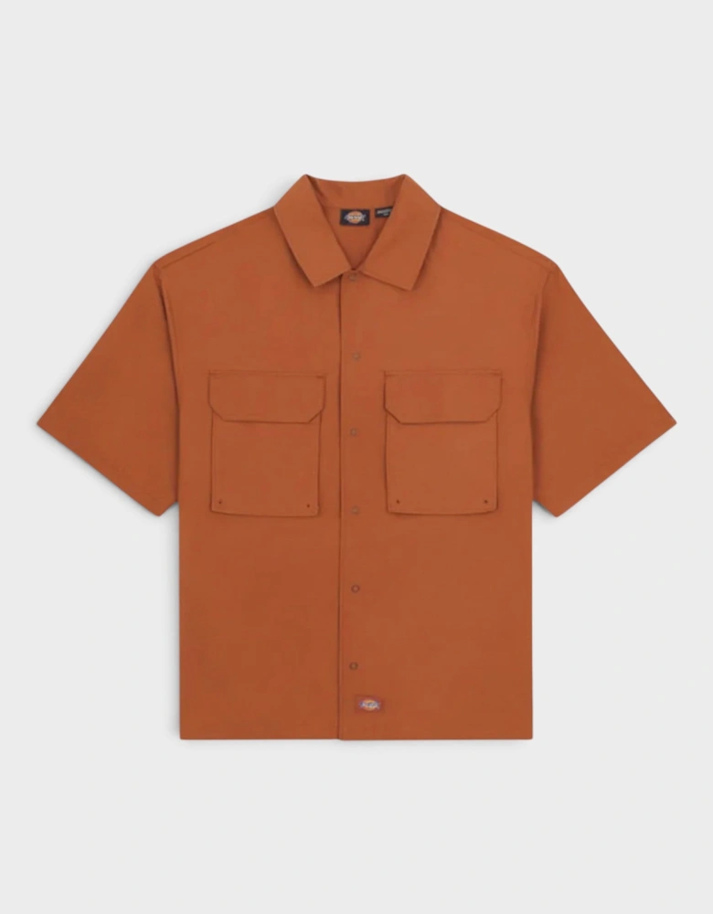 Fishersville Short Sleeve Utility Shirt Mocha Bisque