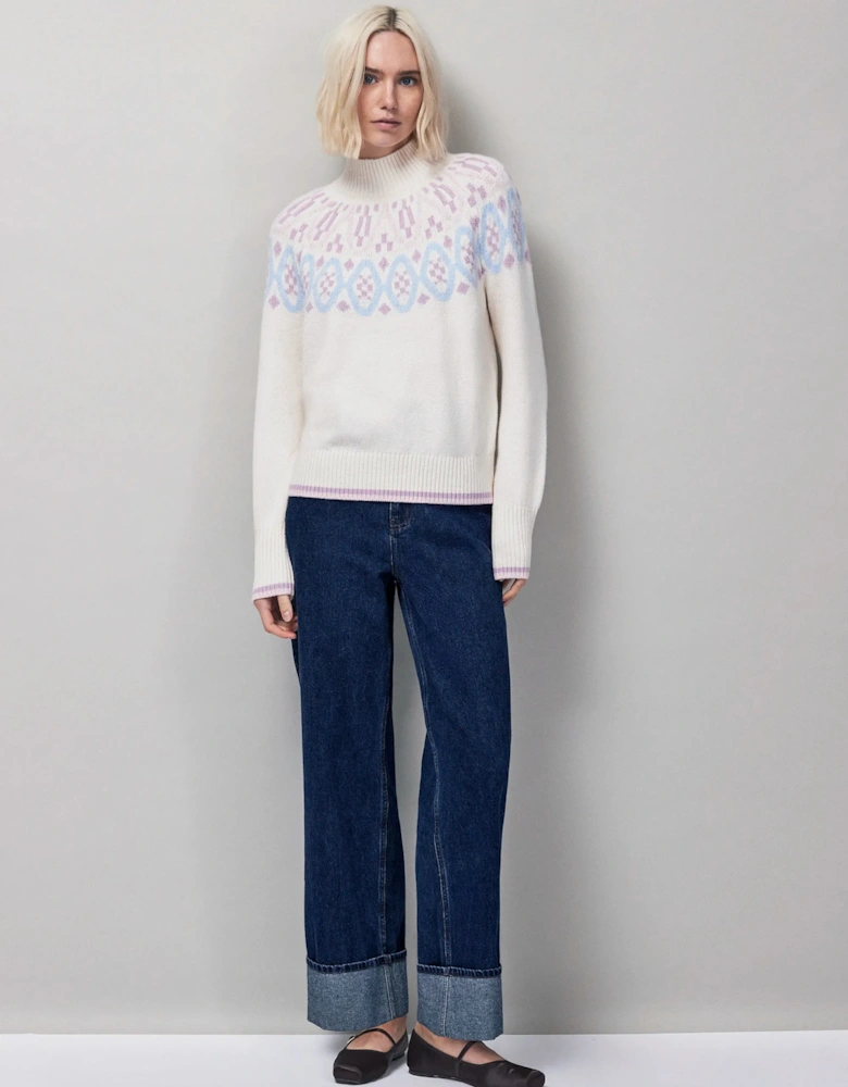 Ivory Fairisle Knit Jumper
