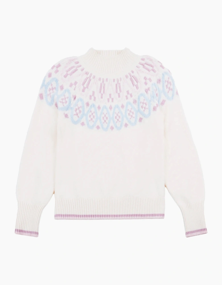 Ivory Fairisle Knit Jumper