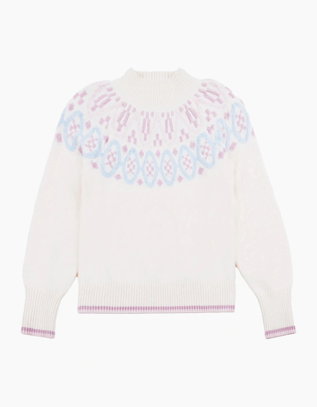 Ivory Fairisle Knit Jumper