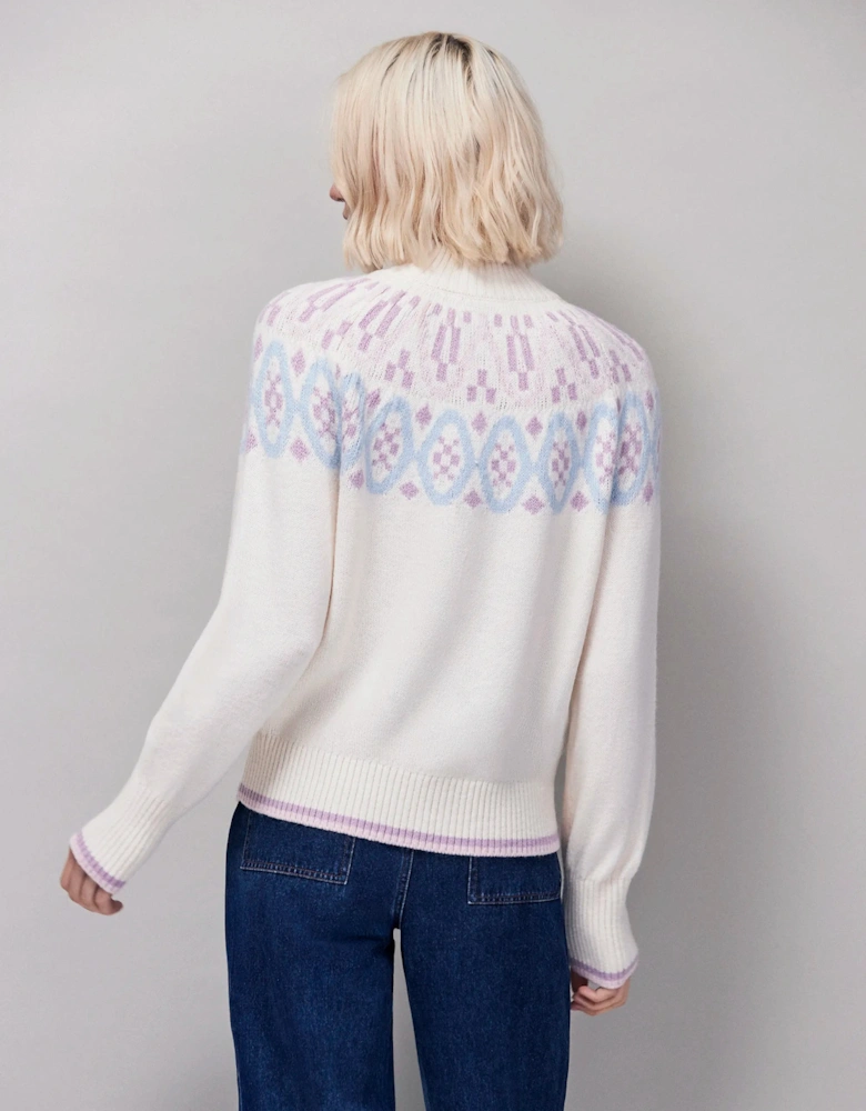 Ivory Fairisle Knit Jumper