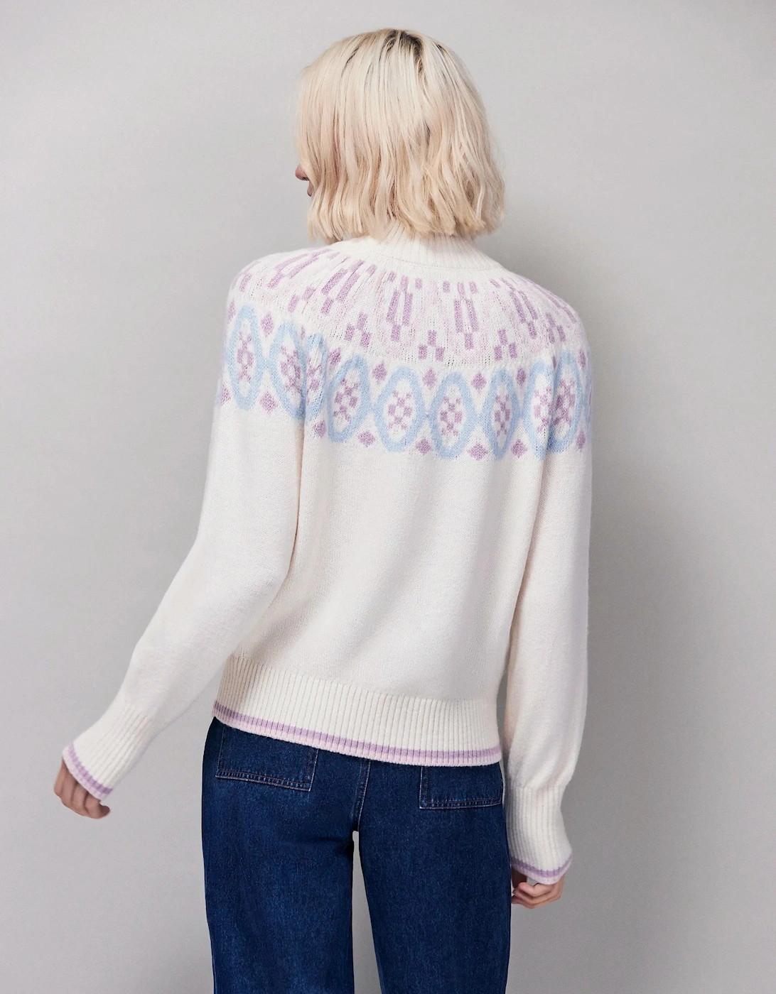 Ivory Fairisle Knit Jumper