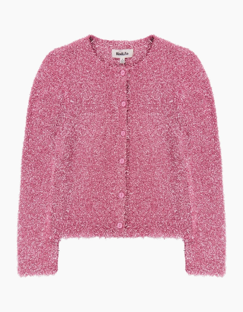Pink Sparkle Knit Cardigan