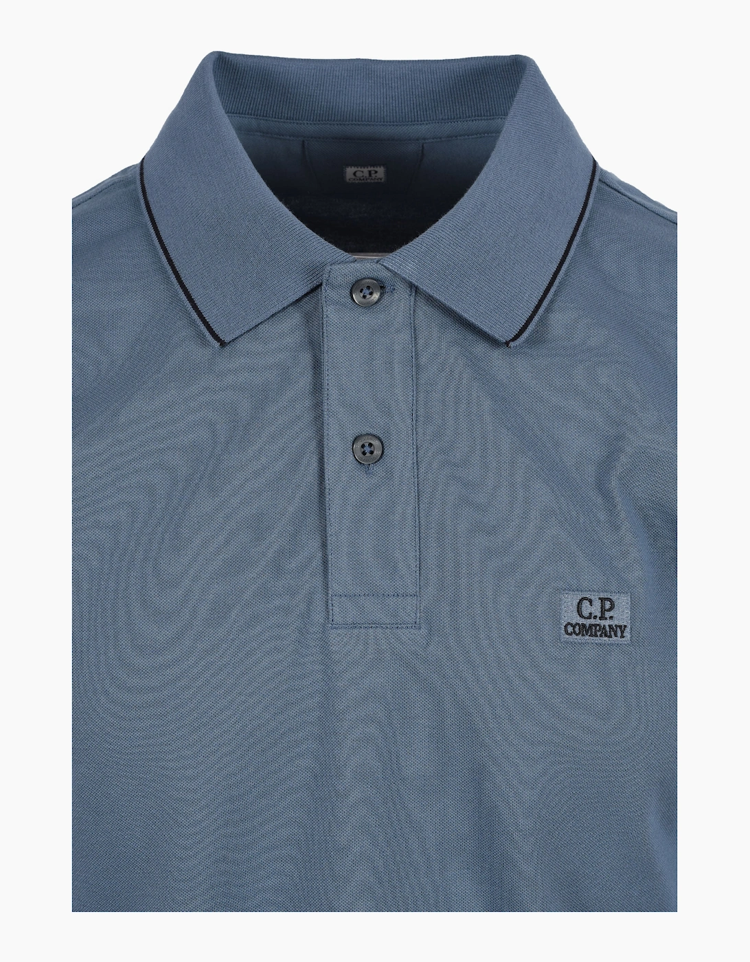 CP COMPANY TIPPED POLO SHIRT ORION BLUE