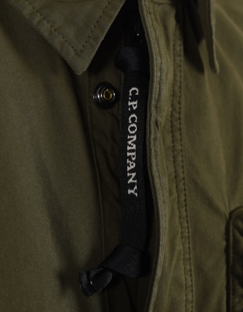 CP COMPANY LONG SLEEVED GABARDINE SHIRT IVY GREEN