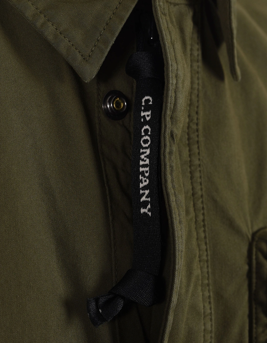 CP COMPANY LONG SLEEVED GABARDINE SHIRT IVY GREEN