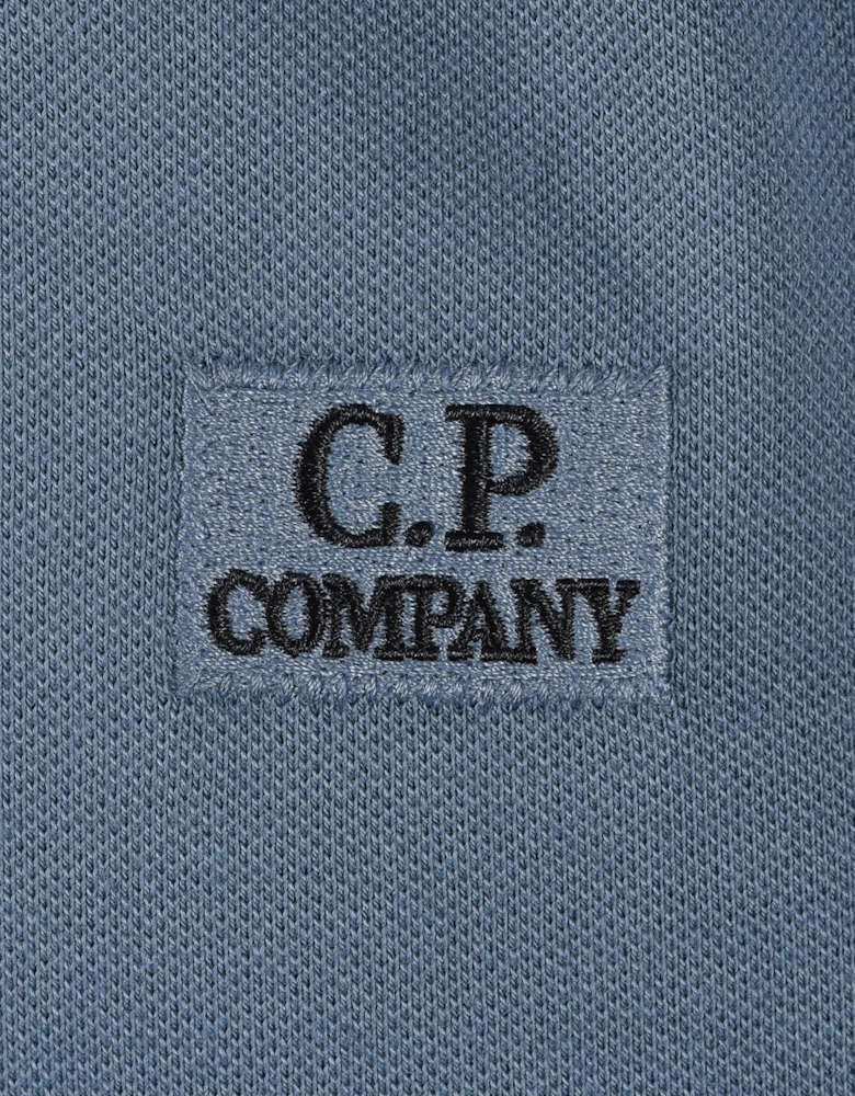 CP COMPANY TIPPED POLO SHIRT ORION BLUE