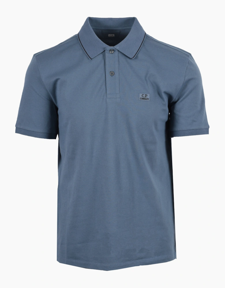 CP COMPANY TIPPED POLO SHIRT ORION BLUE