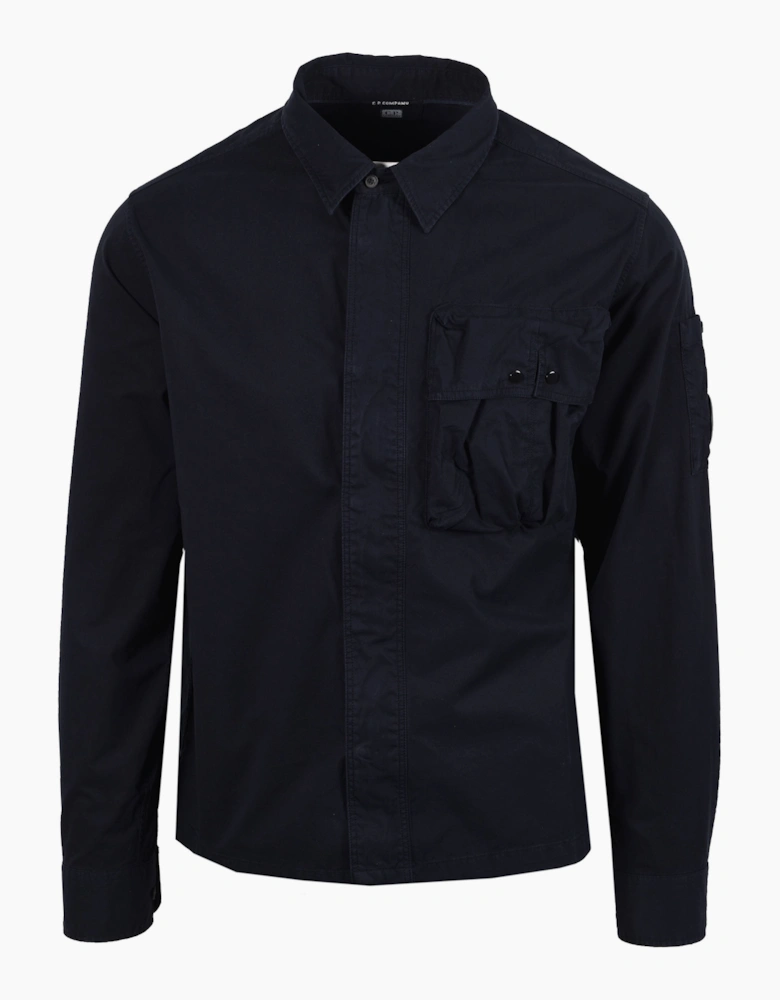 CP COMPANY LONG SLEEVED GABARDINE SHIRT TOTAL ECLIPSE