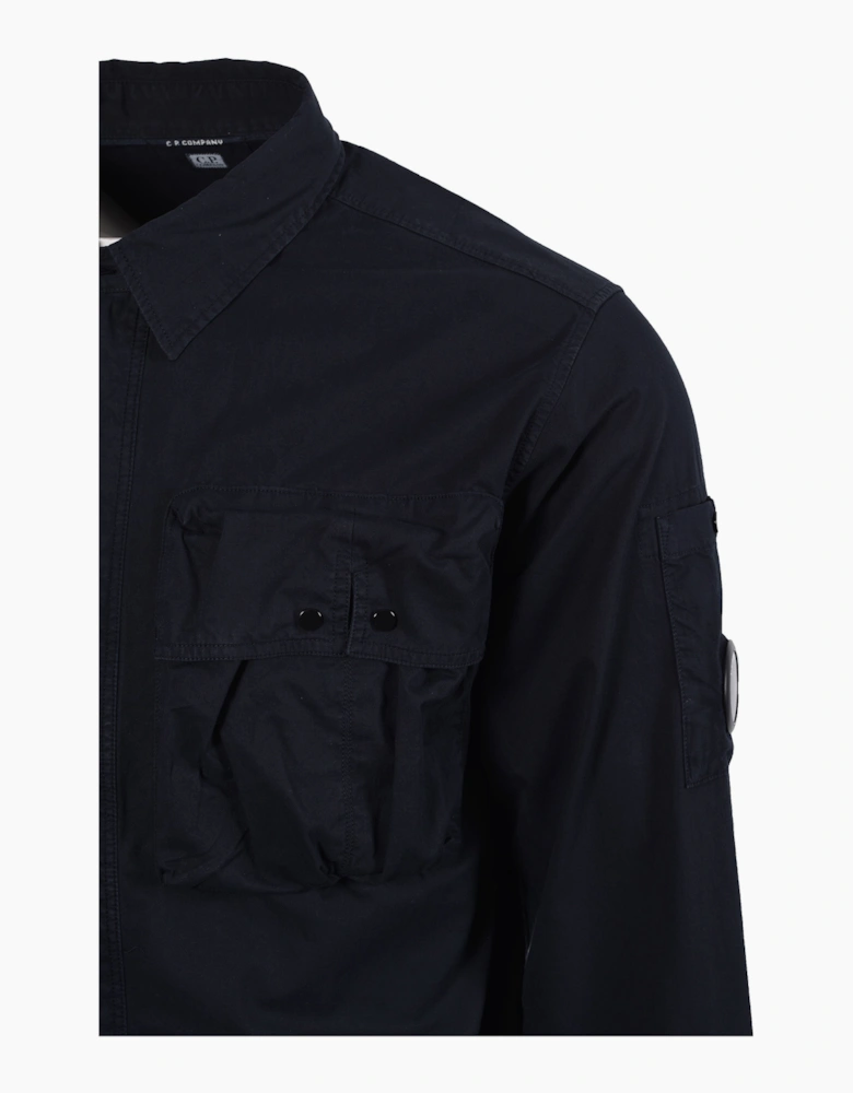 CP COMPANY LONG SLEEVED GABARDINE SHIRT TOTAL ECLIPSE