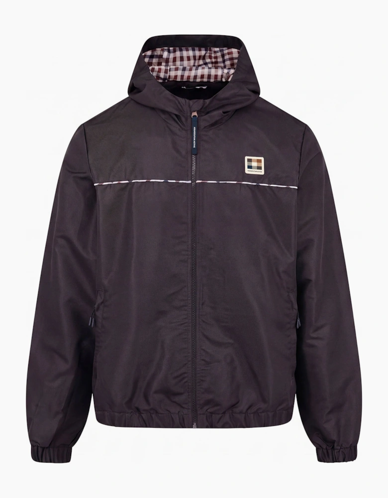 AQUASCUTUM DIAMOND WAVE BADGE TRACKTOP BLACK