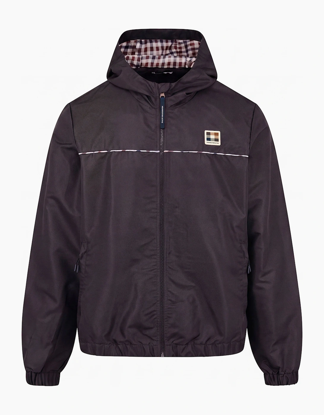 AQUASCUTUM DIAMOND WAVE BADGE TRACKTOP BLACK