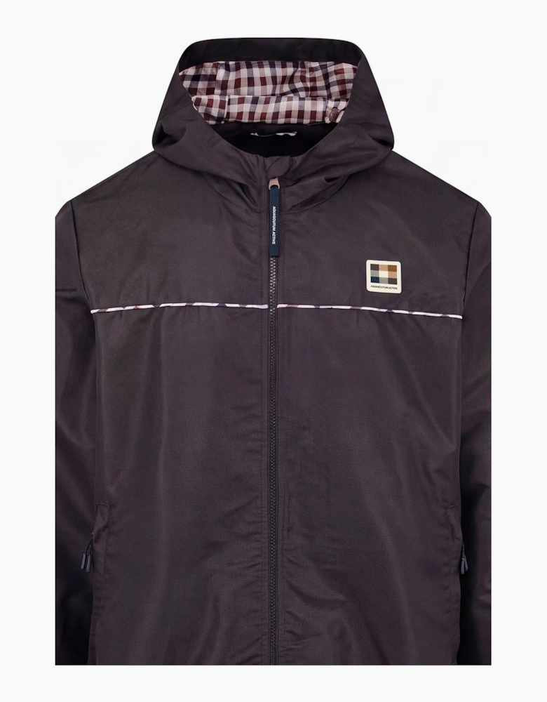 AQUASCUTUM DIAMOND WAVE BADGE TRACKTOP BLACK