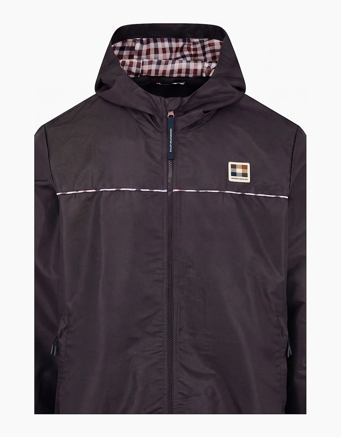 AQUASCUTUM DIAMOND WAVE BADGE TRACKTOP BLACK