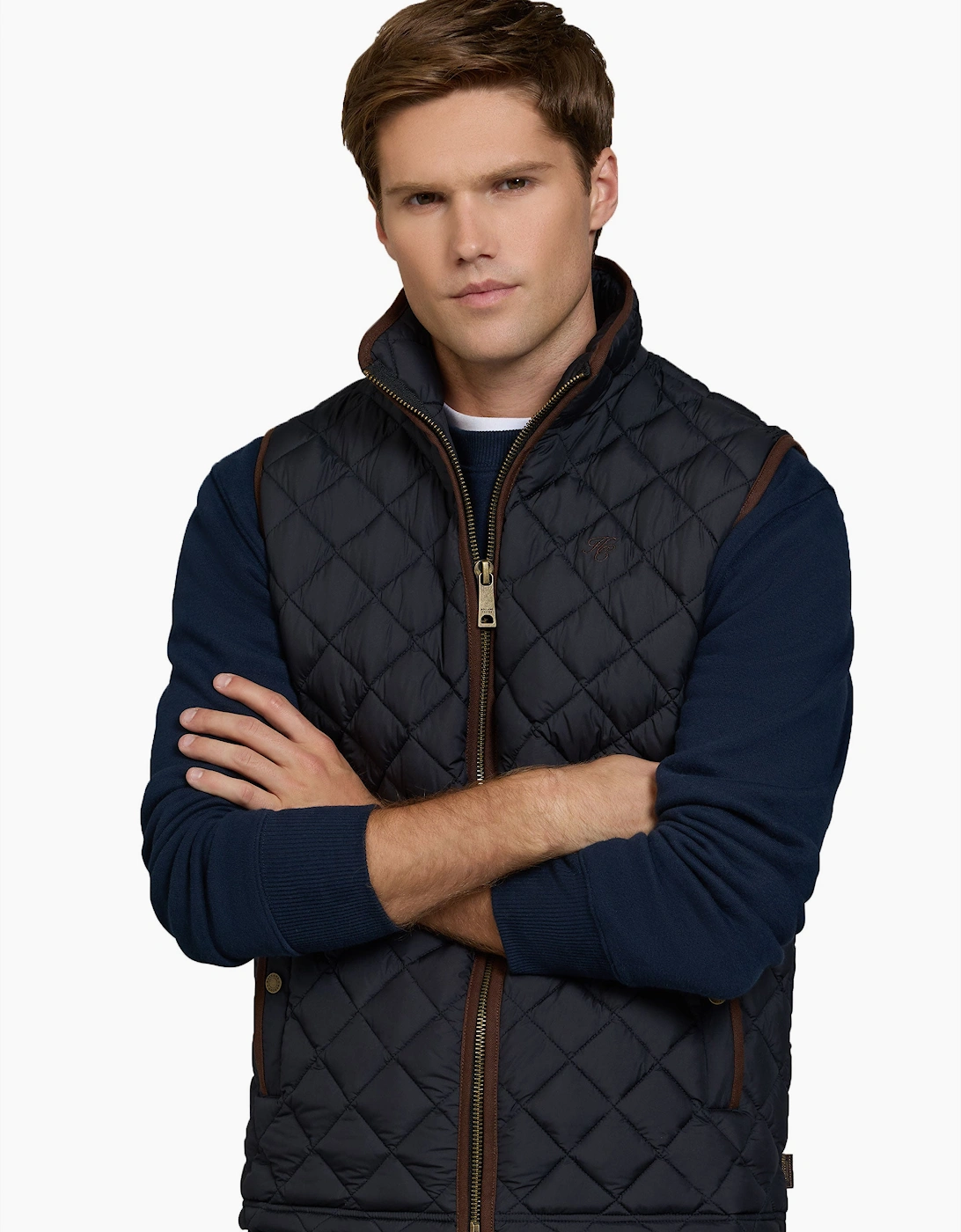 HOLLAND COOPER COUNTRY QUILTED GILET INK NAVY