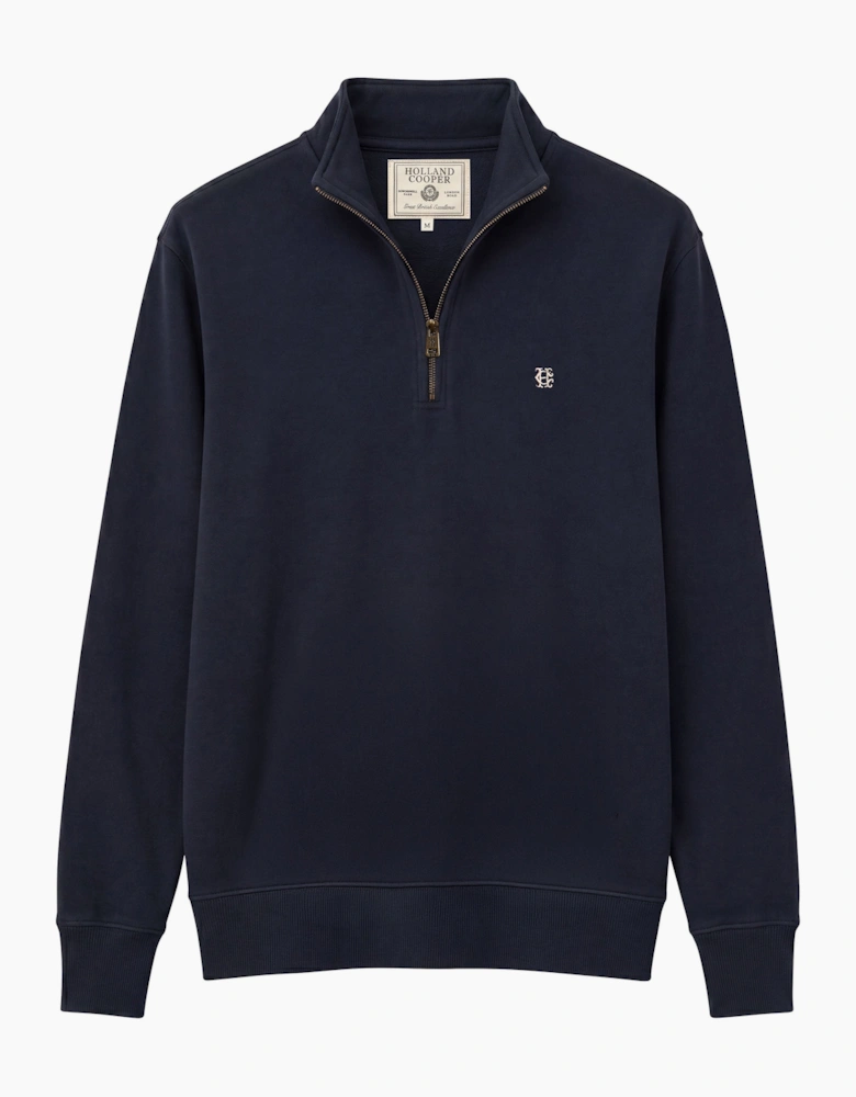 HOLLAND COOPER QUARTER ZIP SWEATSHIRT NAVY
